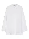 Max Mara Conero Cotton Oxford Shirt In White
