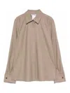 Max Mara Button-cuff Cashmere Shirt In Brown