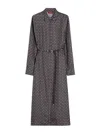 Max Mara Mister Chemisier Dress In Printed Silk By In Multi
