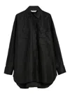 Max Mara Marea Bow-tie Collared Shirt In Negro