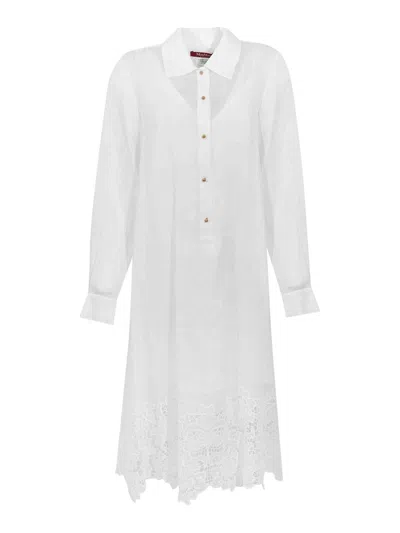 Max Mara Mstmela Shirt Dress In White