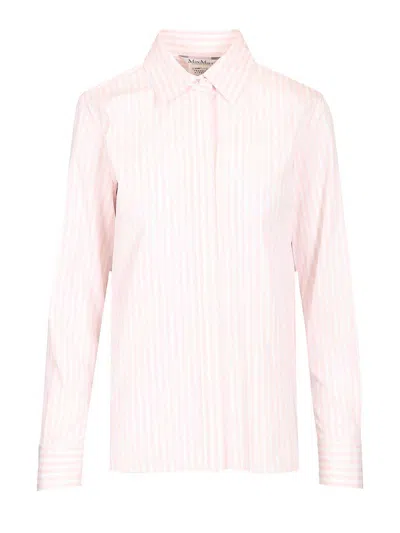 Max Mara Striped Shirt In Pink