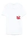 Max Mara Logo-embroidered Crewneck T-shirt In White