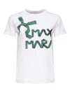 Max Mara Calcio Printed Logo T-shirt In White