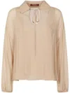 Max Mara Pleat-detail Blouse In Multi