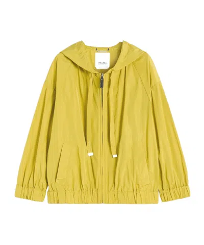 Max Mara 's  Cammeo Taffeta Hooded Jacket In Yellow