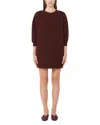 Max Mara Canada Knitted Mini Dress In Burgundy