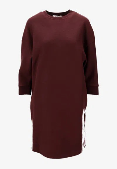Max Mara Canada Wool-blend Mini Dress In Brown