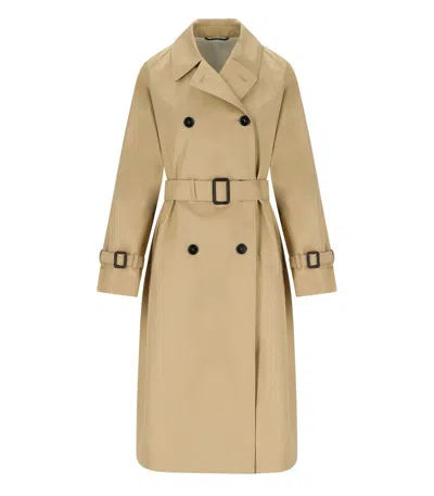 Max Mara Canasta Beige Trenchcoat In Neutral