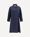 Max Mara Canasta Reversible Trench Coat In Blue