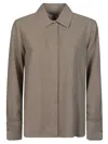 Max Mara Francia Long Sleeve Shirt In Kaki Scuro