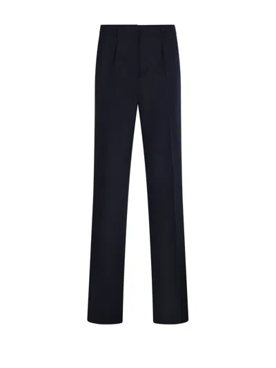 Max Mara Belt Loop Casual Pants In Blue