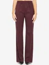 Max Mara Cannes Trousers In Virgin Wool In Burgundy