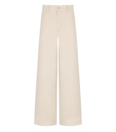 Max Mara Canneti Ecru Jeans In White