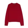Max Mara Wool Sweater With Branded Patch Detail In Red