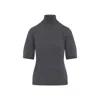 Max Mara Fitted Wool Sweater In Gray