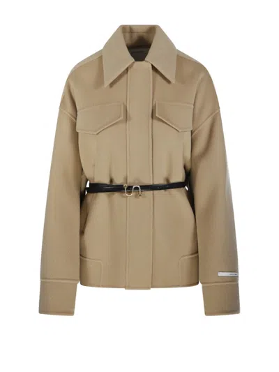 Max Mara Cantore Bomber Jacket In Neutral
