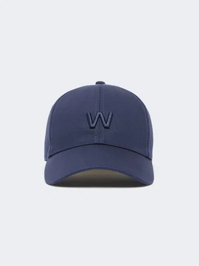 Max Mara Canvas Baseball Cap In Blue