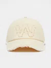 Max Mara Canvas Baseball Cap In Natural