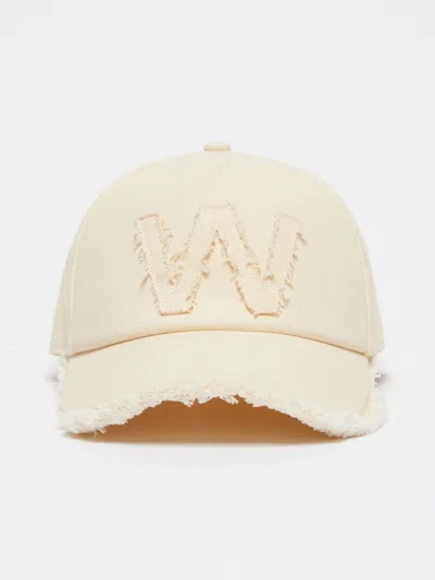 Max Mara Canvas Baseball Cap In Natural