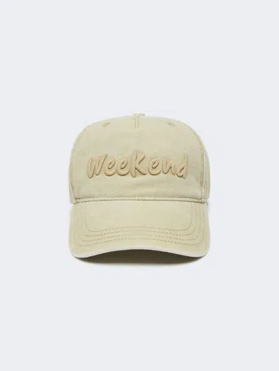 Max Mara Canvas Baseball Cap In Yellow