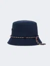 Max Mara Canvas Cap In Blue