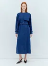 Max Mara Women Canvas Double-breasted Trench Coat In Blue