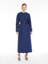 Max Mara Canvas Double-breasted Trench Coat In Navy