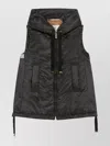 Max Mara Canvas Drawstring Hooded Sleeveless Gilet