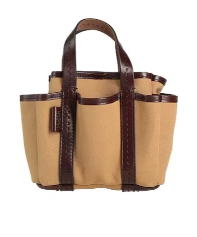 Max Mara Canvas Handbag In Brown