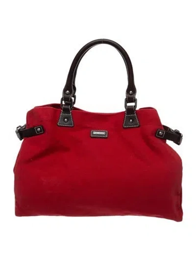 Pre-owned Max Mara Canvas Tote In Red