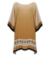 Max Mara Beachwear Canzone Beige Kaftan Dress In Brown
