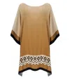 Max Mara Beachwear Canzone Beige Kaftan Dress In Brown