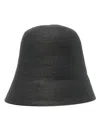 Max Mara Capanna Woven Bucket Hat In Black