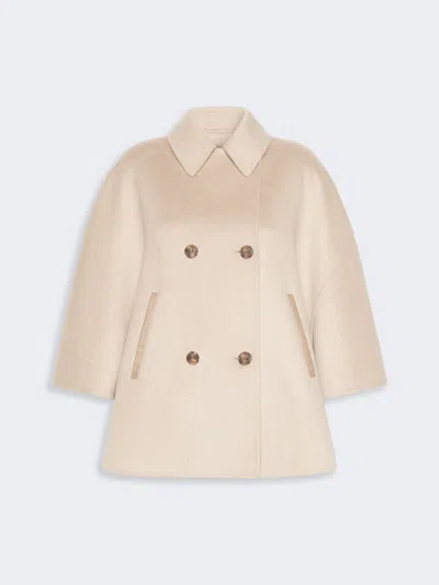 Max Mara Cape À Double Boutonnage En Cachemire Zibeline In Multi