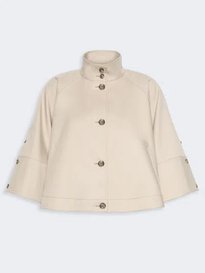 Max Mara Cape Ample En Gabardine Déperlante