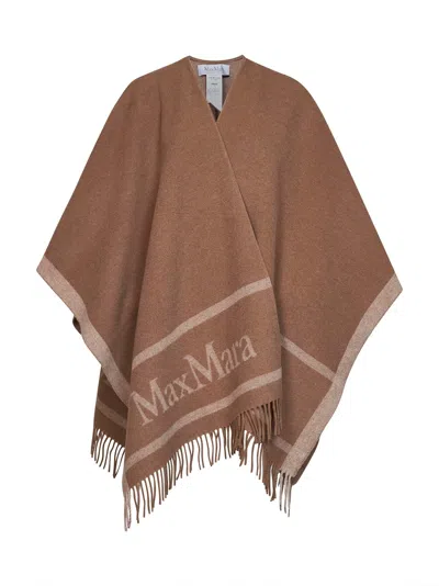 Max Mara Cape In Camel