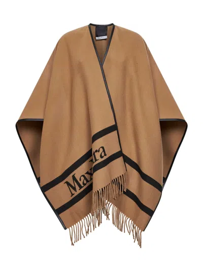 Max Mara Cape In Camel