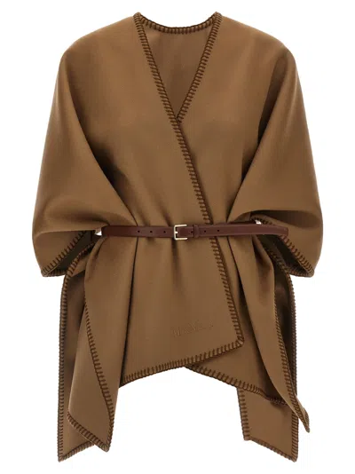 Max Mara Cape In Camel