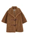 Max Mara Buckle Detailed Short-sleeved Jacket In Camel