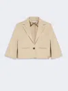 Max Mara Single-breasted Cape In Neutral