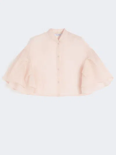Max Mara Cape En Organza De Soie In Neutral