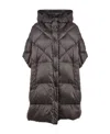 Max Mara Cape Hooded Cotton Suit In Black