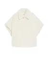 Max Mara Cape In Alpaca And Wool Teddy Fabric In White