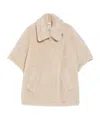 Max Mara Cape In Alpaca And Wool Teddy Fabric