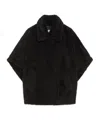 Max Mara Cape In Alpaca And Wool Teddy Fabric