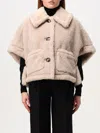 Max Mara Newtzero Virgin Wool-blend Cape In Beige
