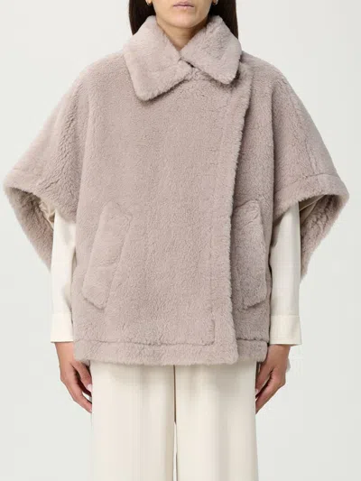 Max Mara Cape  Woman Color Beige In Multi