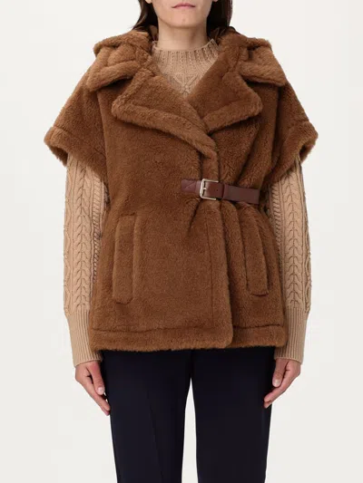 MAX MARA FUR COATS MAX MARA WOMAN COLOR CAMEL,G53291042