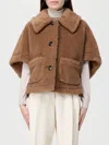 Max Mara Cape  Woman Color Camel In Brown